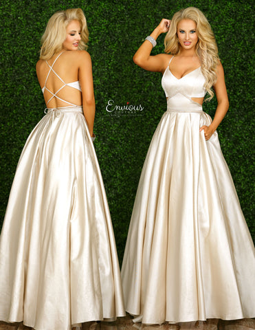 shimmer ball gown