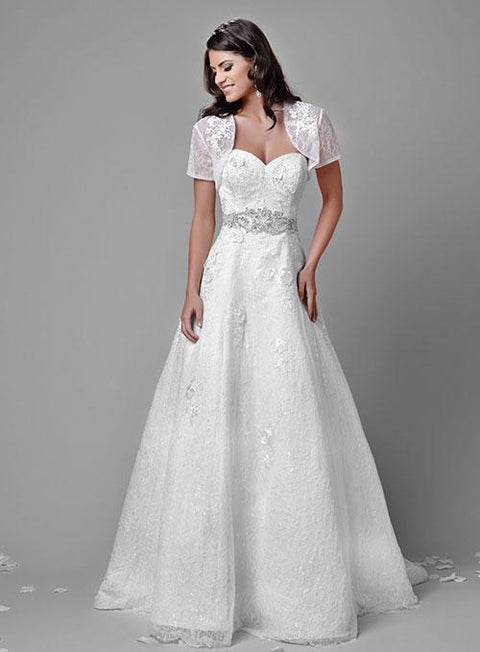 Luzette Wedding Dress 3243  Long sleeve plus size wedding gown