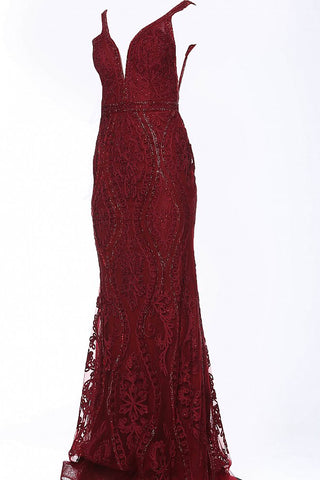 jovani maroon dress