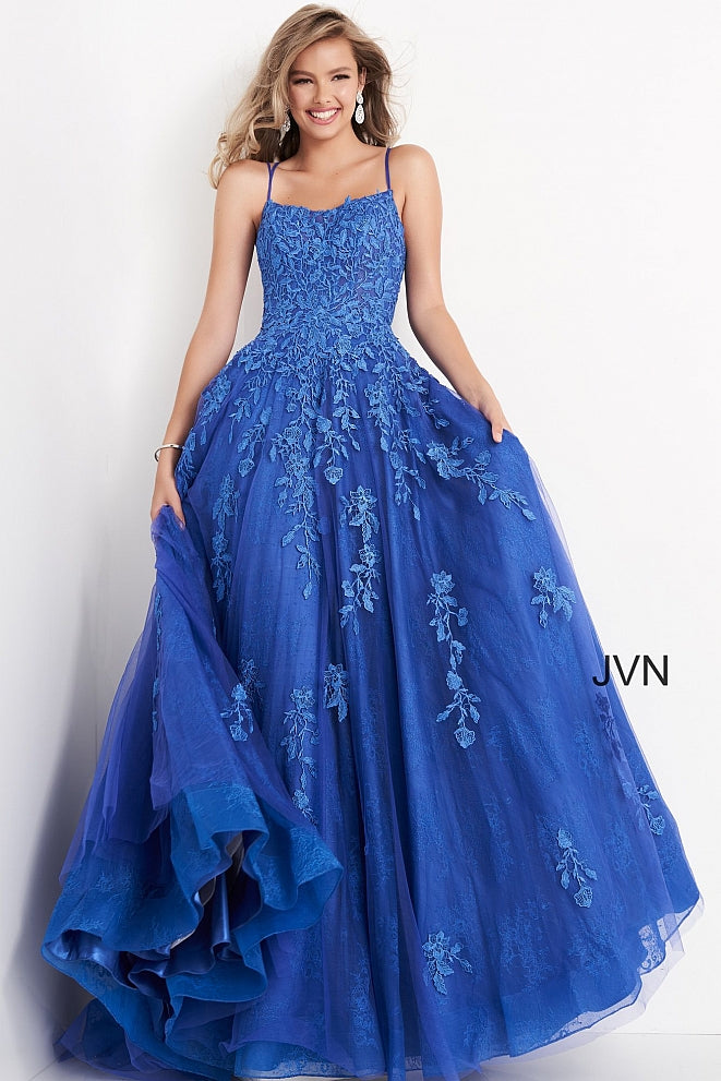 Jovani JVN06644 Long Lace Ballgown Prom Dress Corset Sheer Pageant Gow ...