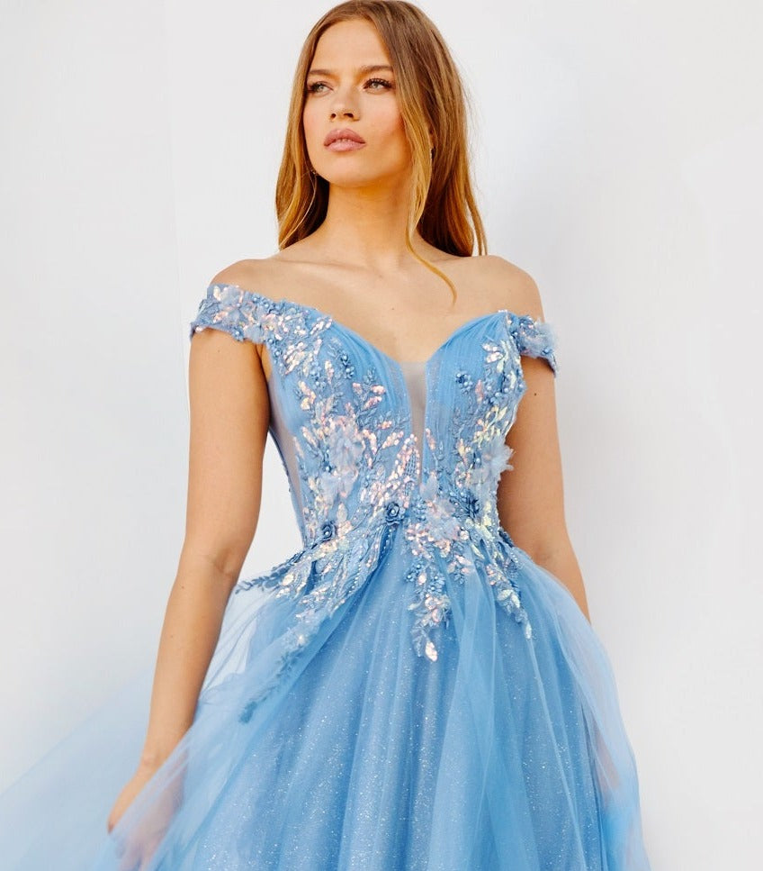 Jovani JVN23698 Off the Shoulder Prom Dress Ballgown – Glass Slipper ...