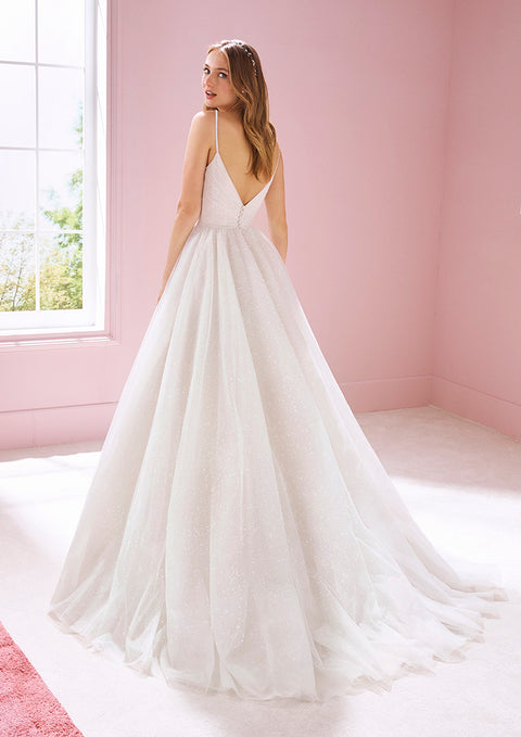 White One Bridal SARA Size 20 Long Lace Ballgown Sheer High Neck Wedding  Dress Sleeveless