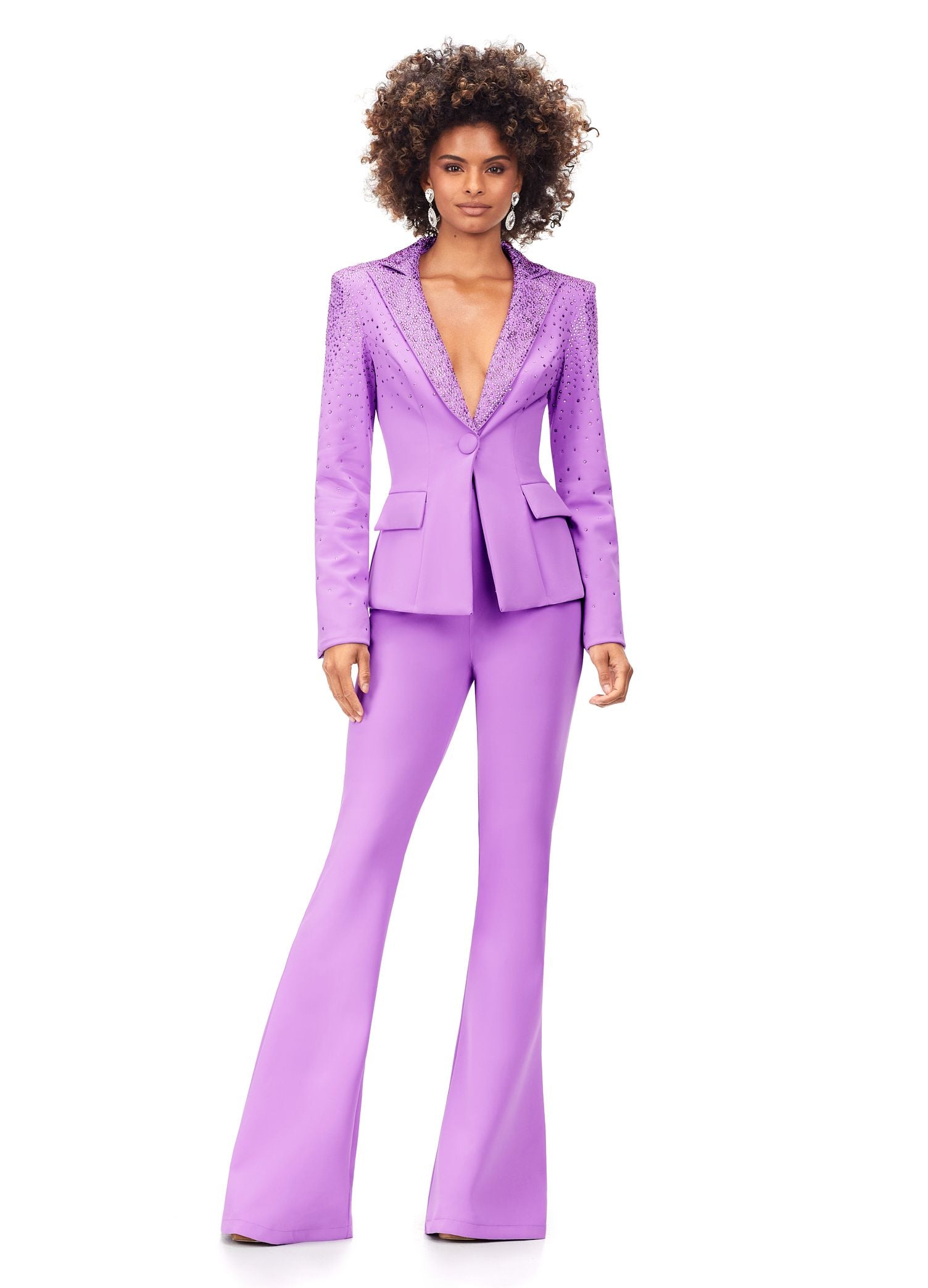 Ashley Lauren 11225 Two Piece Scuba Pantsuit – Glass Slipper Formals