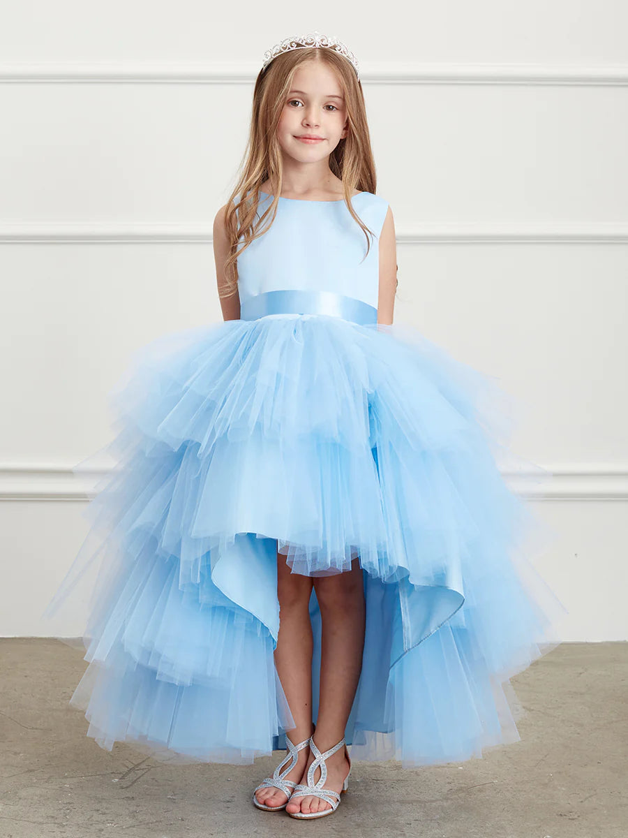 Girls Formal Dresses | Cherry Blossom Embroidered Hi-Lo Party Dress – Mia  Belle Girls