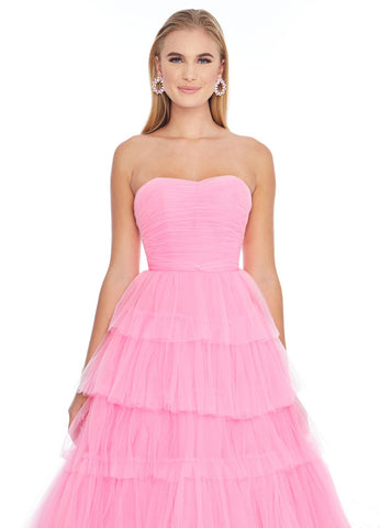 strapless layered dress