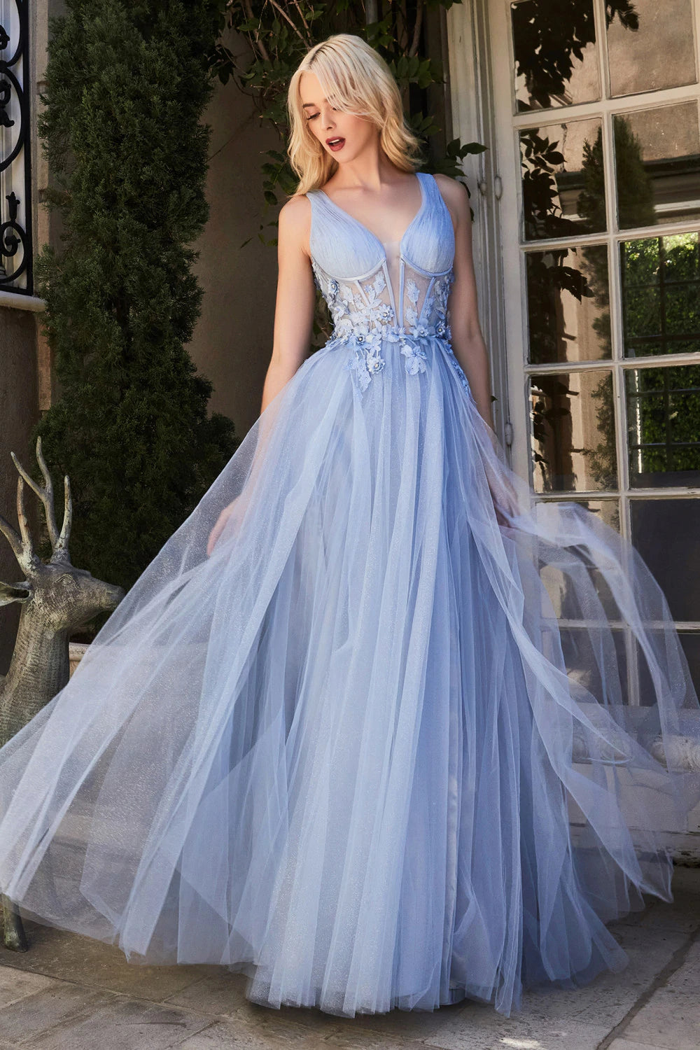 Andrea & Leo Couture A1021 Sheer Layered Ballgown Formal Dress Corset –  Glass Slipper Formals