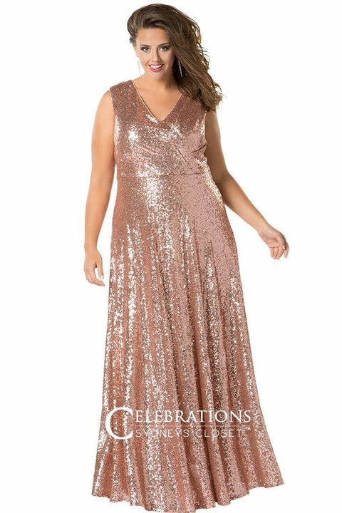 Tease Prom TE2205 Size 16 Lavender Long Fitted Sequin Plus Size
