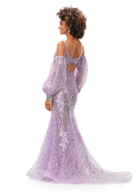 Ashley Lauren 11342 Long Prom Sequin Spaghetti Strap Prom Dress