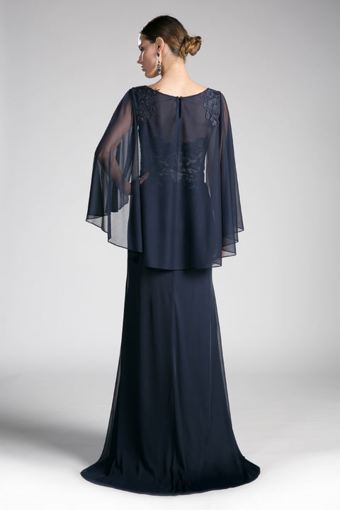 CD 0192 Size 12, 16 Long A Line Chiffon Long Sleeve Mother Of Dress Wedding  Guest Gown