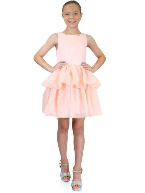 Pinkabelle Girls Dress-Pink Marl