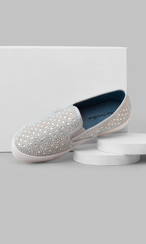 embellished slip on shoes