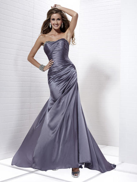 Tiffany Designs 16684 Platinum Size 4 Prom Dress Pageant Gown Guest Go ...