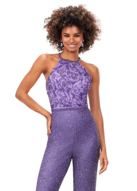 Ashley Lauren 11225 Two Piece Scuba Pantsuit – Glass Slipper Formals