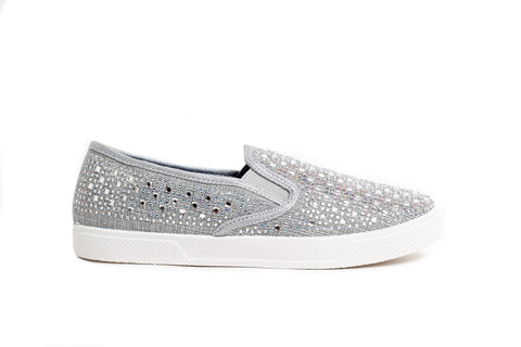 jeweled slip on sneakers