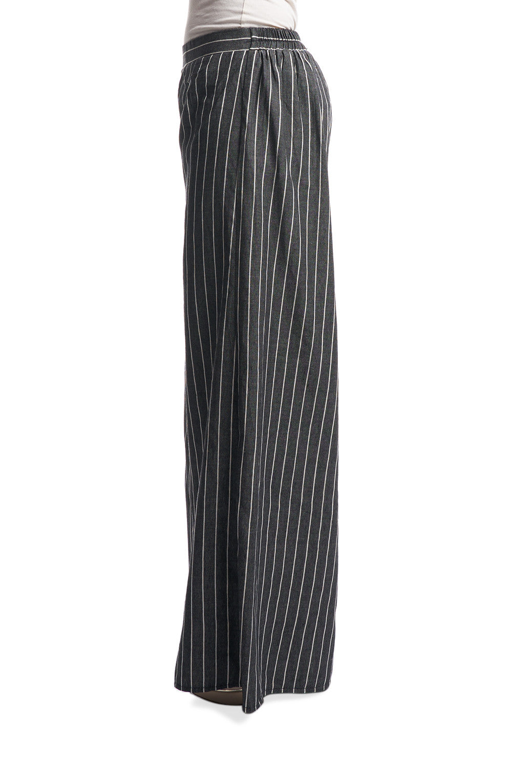 black striped palazzo pants