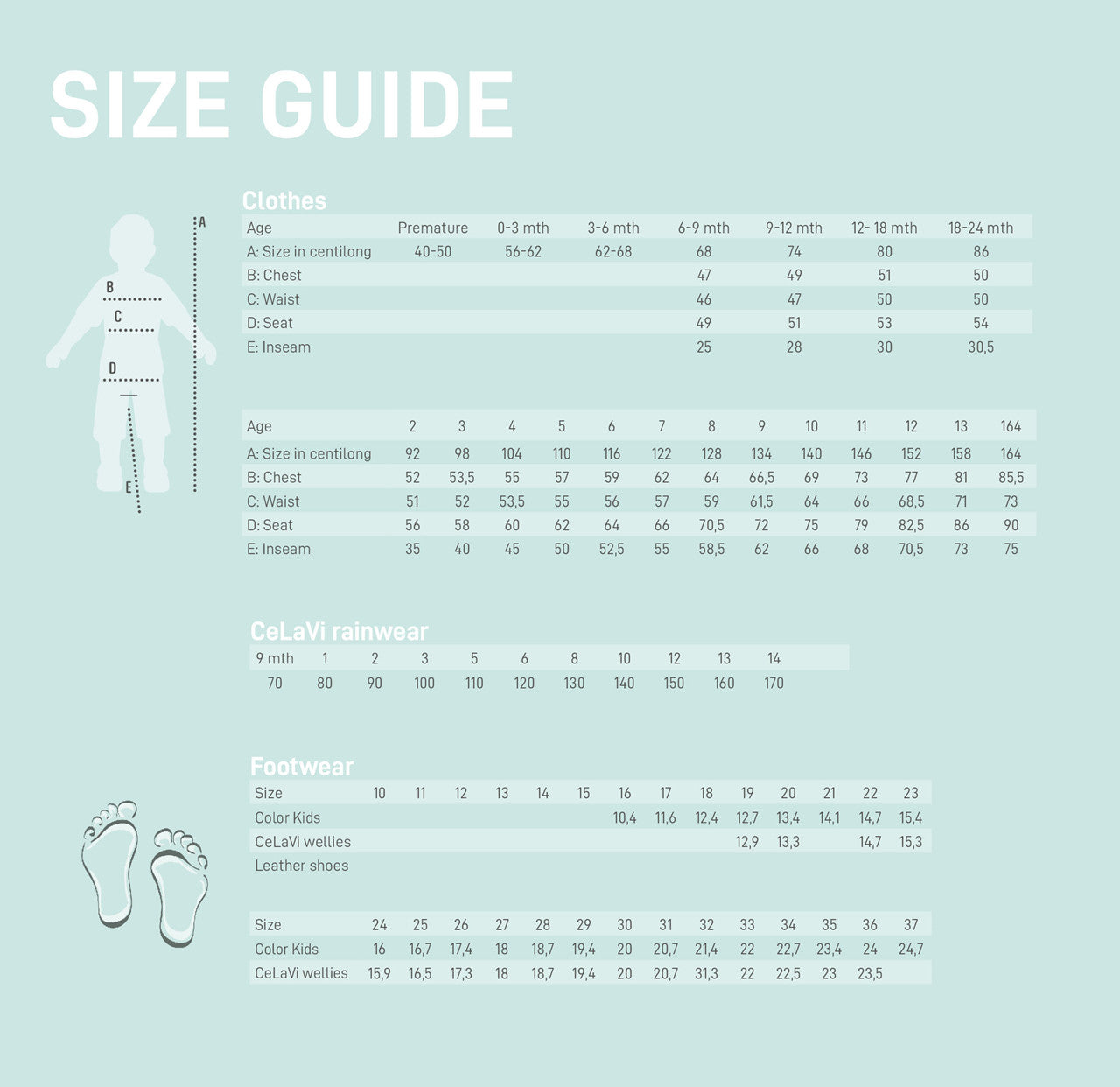 us children's size guide