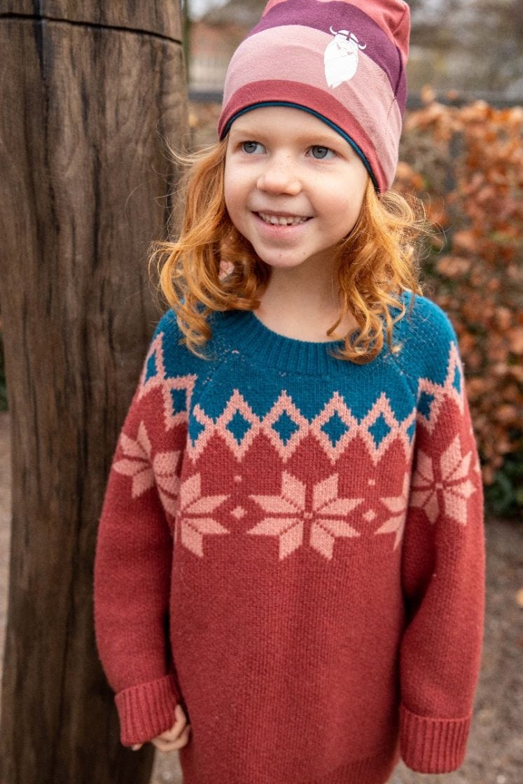 Danefae Child's Sweater in Rose Tile – Biddle and Bop