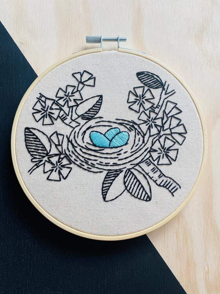 A completed stamped embroidery kit Nevermore by Hook, Line and Tinker : r/ Embroidery