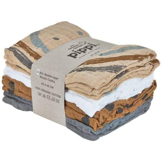 Muslin Play Cloths: Sand and Ash (4 Pack) – Biddle and Bop