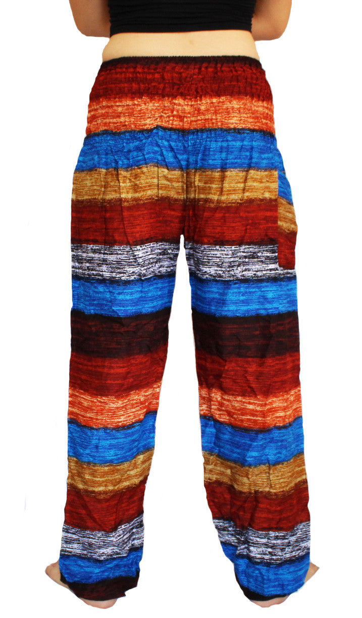 Blue Striped Harem Pants - Bohemian Harem Pants | Elephant Boho Hippie ...