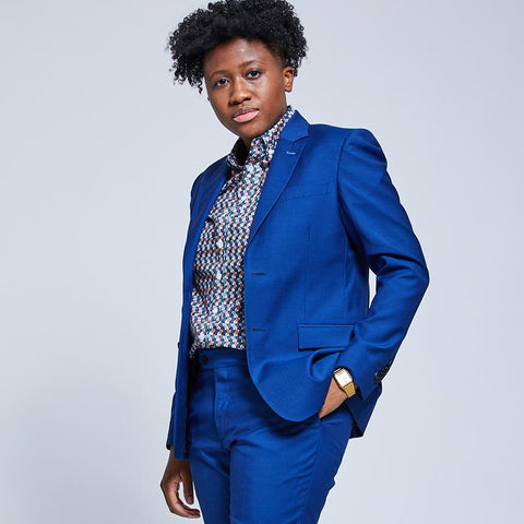 Kirren Finch Blue Suit. Dapperboi.com