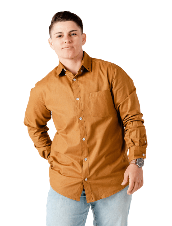 Detecteren kwaliteit Mondstuk Tan Oxford Stretch Button-Down Shirt | Long Sleeve Button-up Shirts |  Dapper Boi