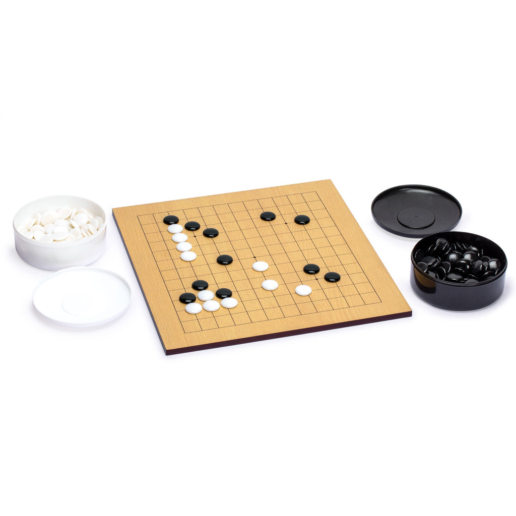 Dark Cherry Veneer 0.6-Inch Reversible Go Game Set Board with