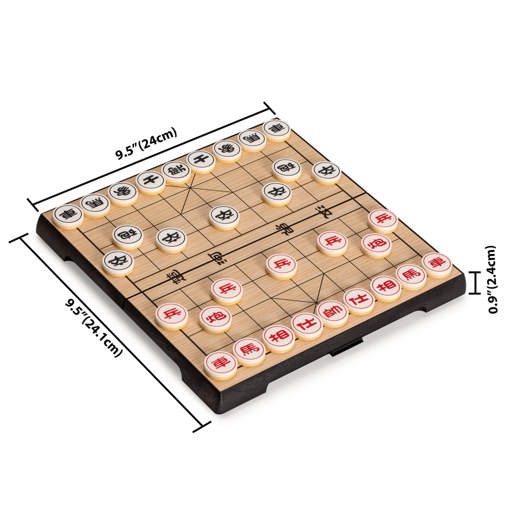 XIANGQI (CHINESE CHESS) 4.2 cm PIECES, 20 inch FAUX SUEDE PLAYING MAT (878)