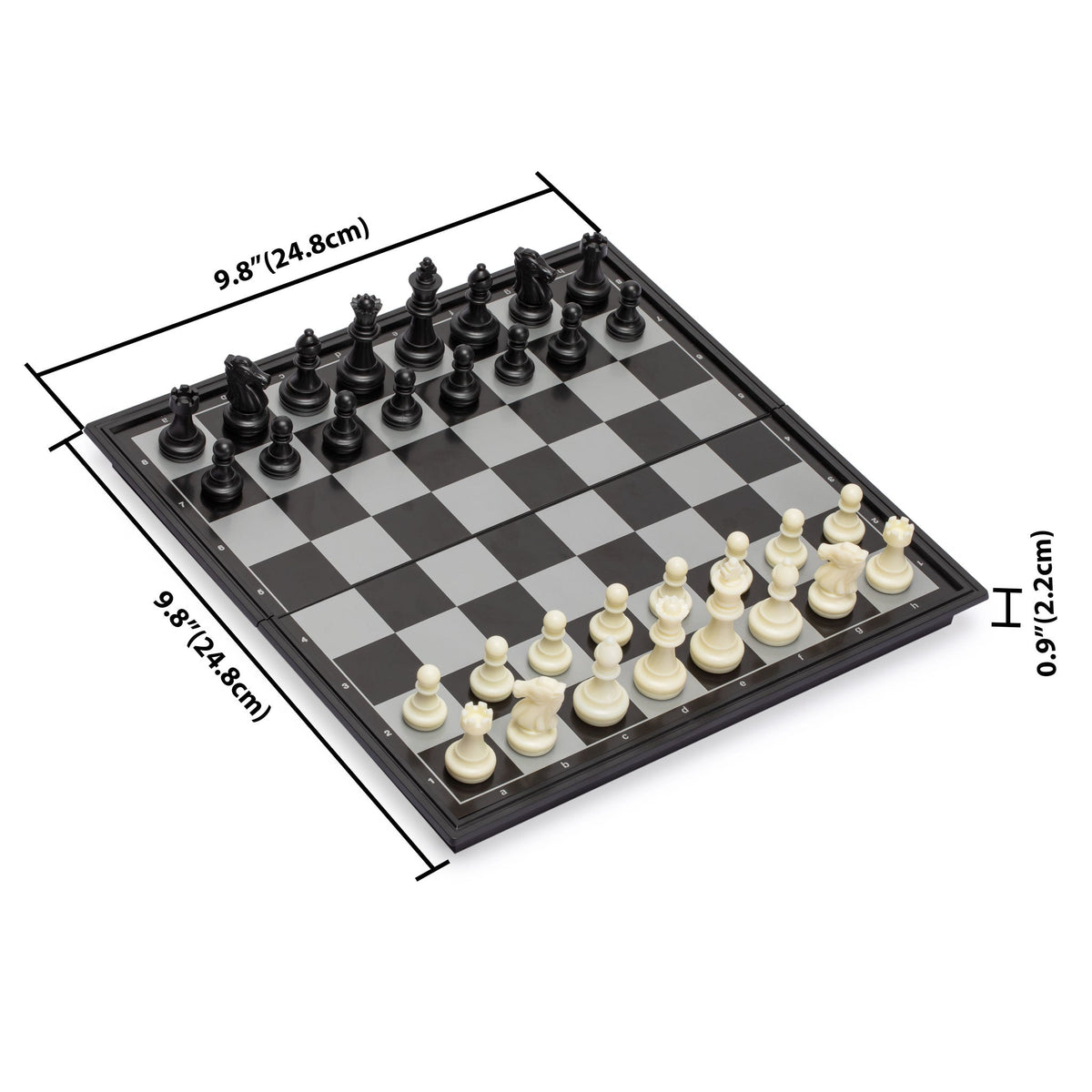 Magnetic Portable Medium Chess Board Game Set (9.8