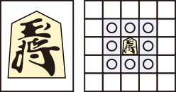 Shogi / Japanese Chess / 将棋 Piece - Opposing King, "Gyokusho", 玉將