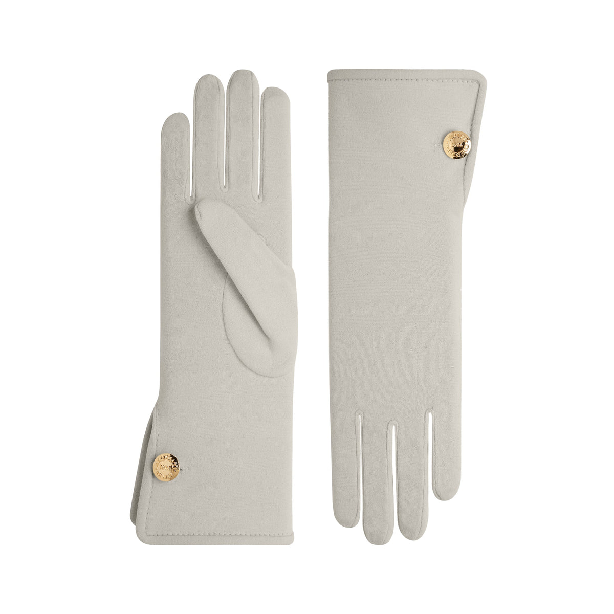 Louis Vuitton Womens Leather & Faux Leather Gloves, White