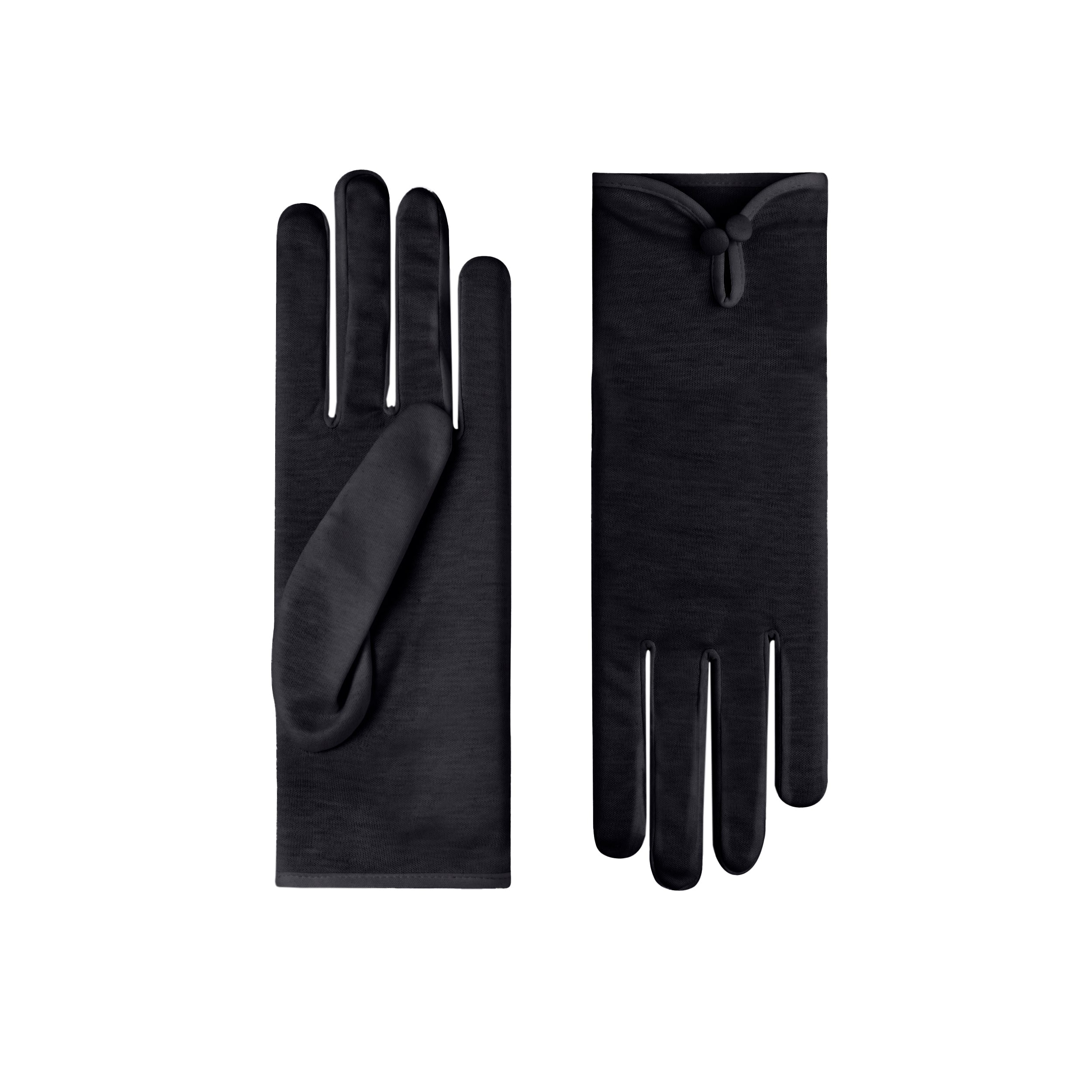 Cornelia James - Black Cotton Day Gloves - Isla - Size Large (8½) - Handmade Cotton Gloves by Cornelia James product