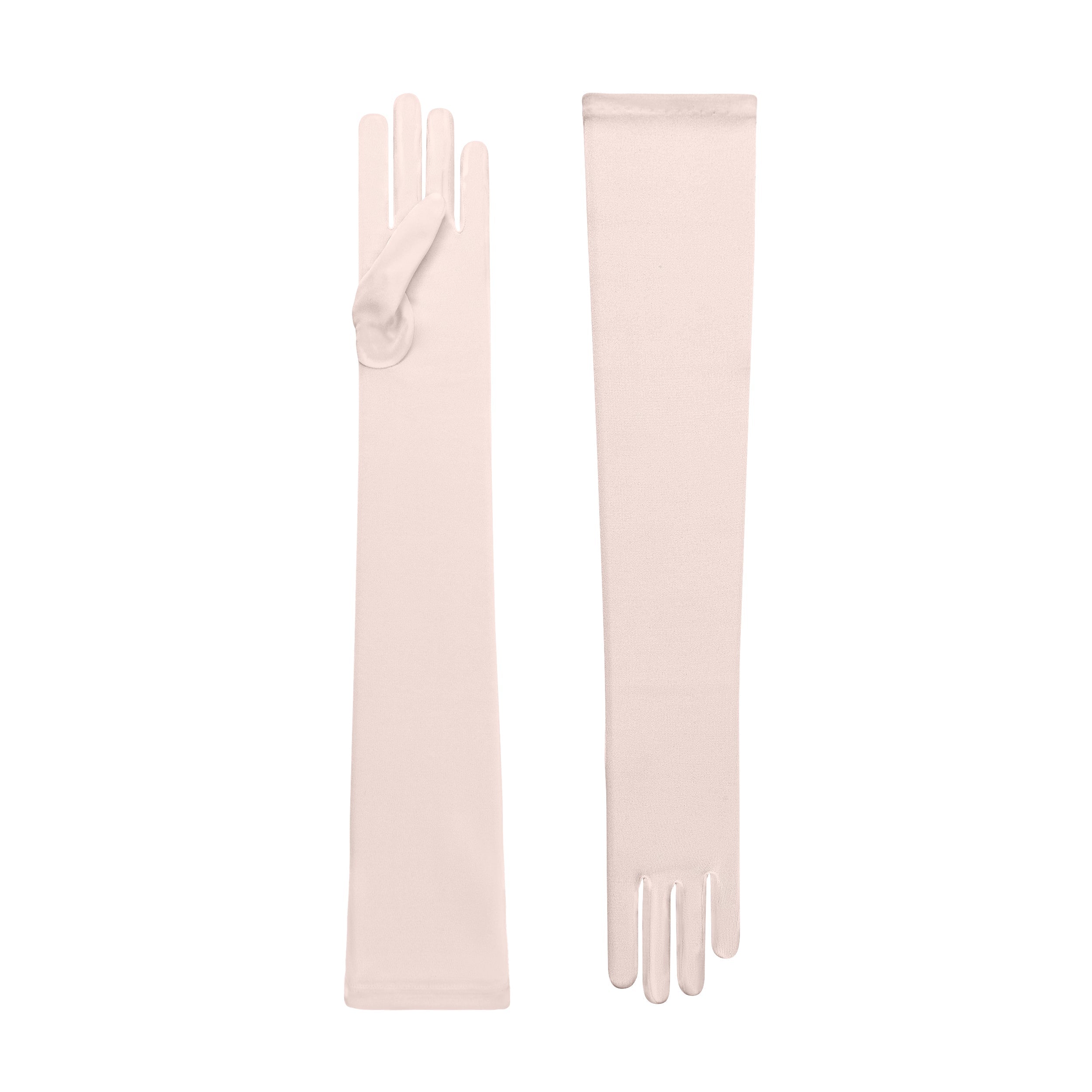 Cornelia James - Pink Silk Opera Gloves - Phoebe - Size Large (8½) - Made to Measure Evening Gloves by Cornelia James
