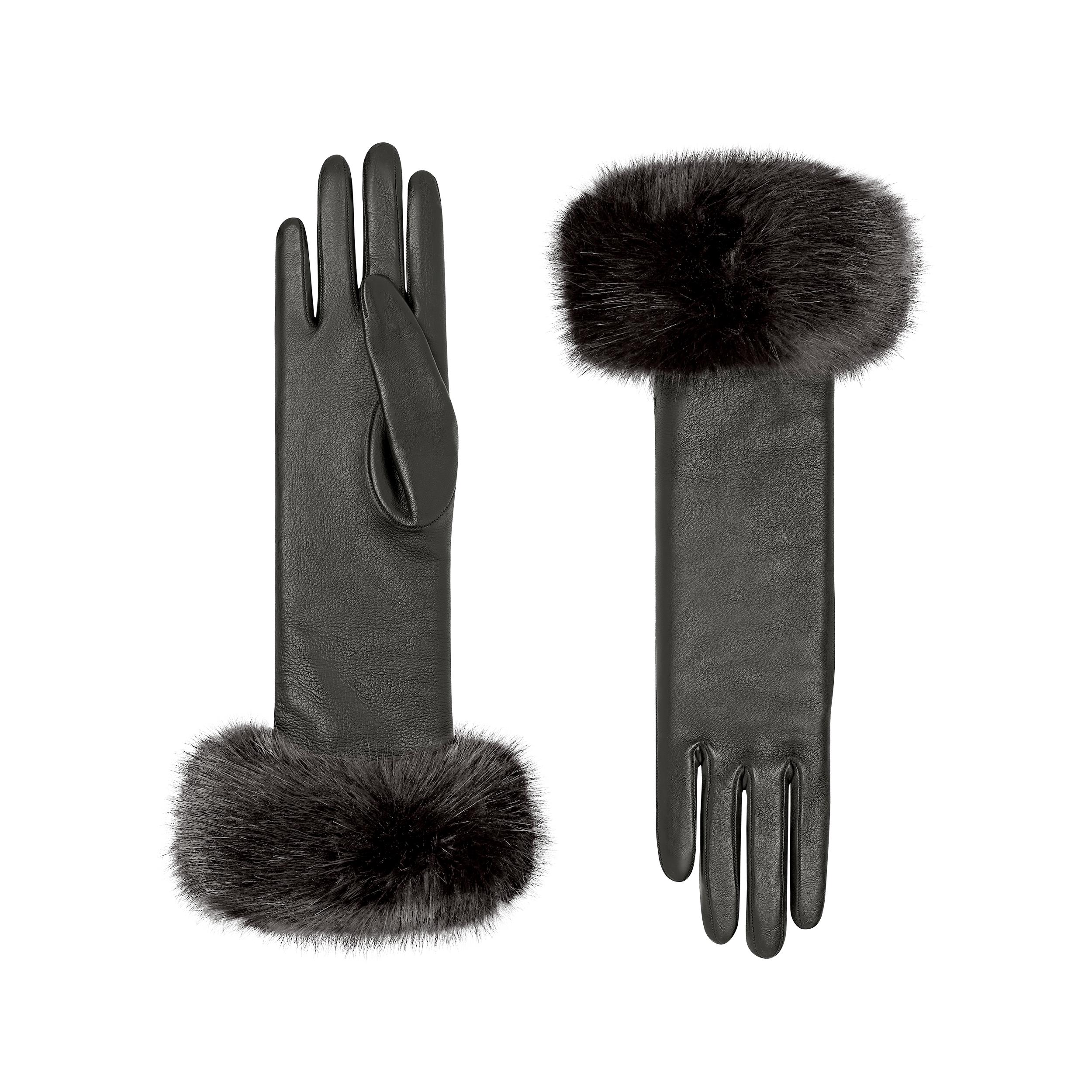 Cornelia James - Leather Gloves with Silk Lining - Lucie - Grey - Luxury Leather Gloves by Cornelia James