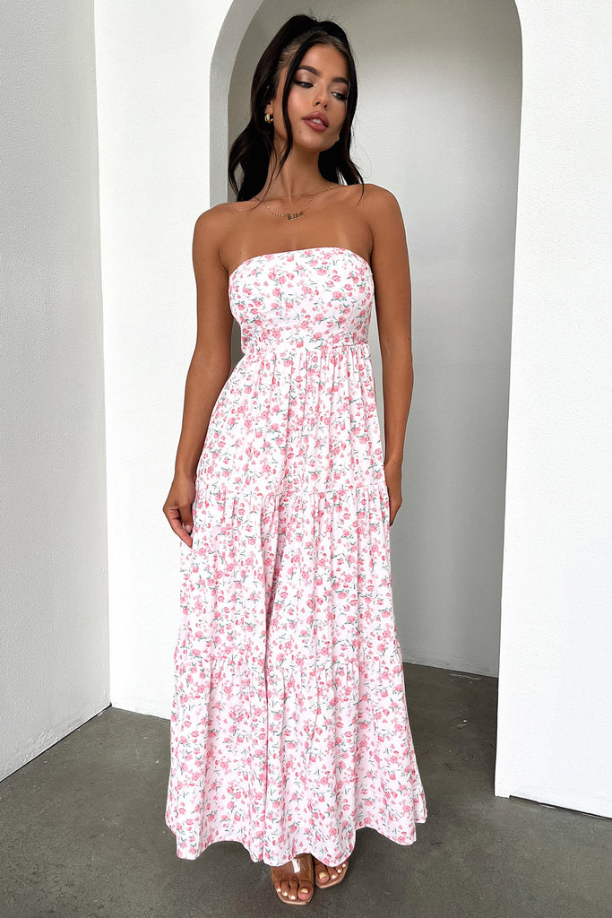 Hailey Maxi Dress - Pink Floral – Thats So Fetch