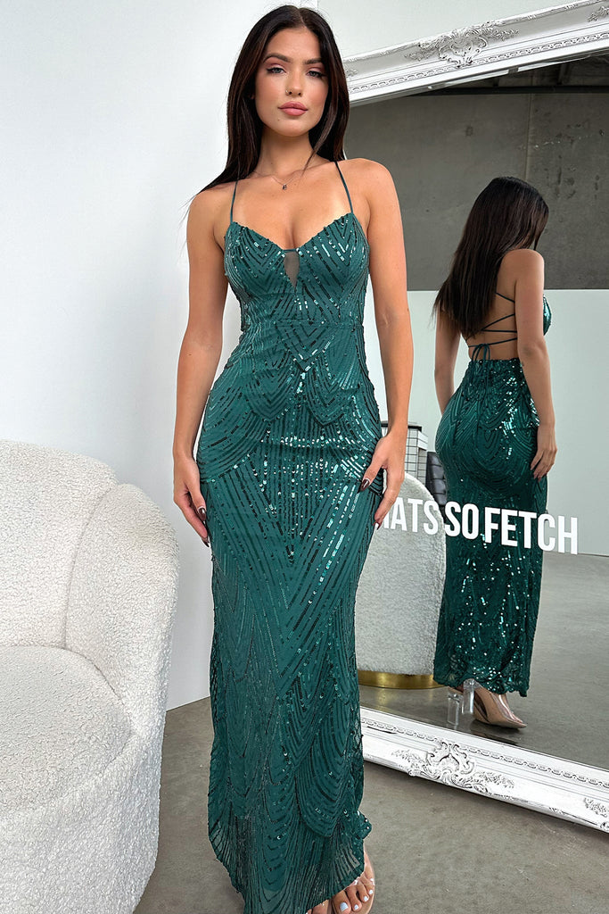 Nolan Maxi Dress - Emerald – Thats So Fetch