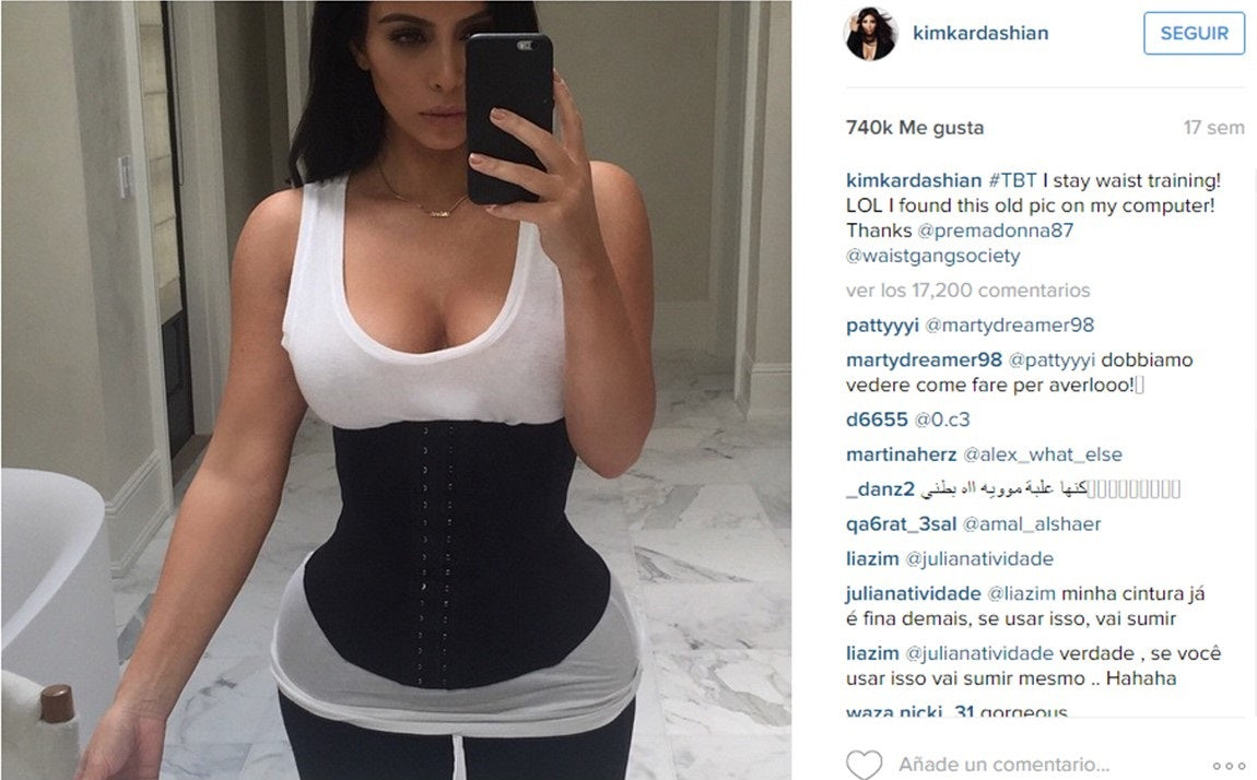 Faja para reducir cintura como Kim Kardashian 