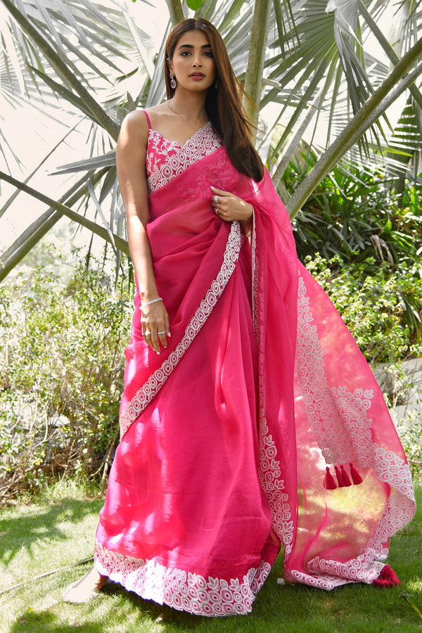 Mangala Pink Silk Saree