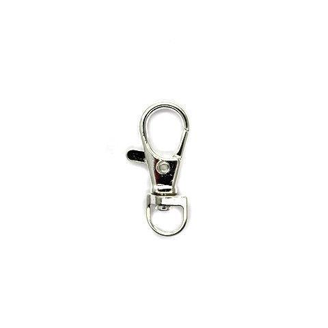 Clasp, Lobster Clasp Hook (Keychain), Grey, Alloy, 35mm x 15mm