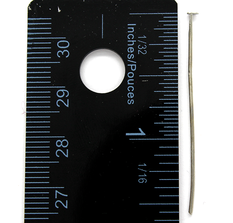 125 Pcs 20 Ga 15mm Silver Plated Flat Head Pin, Silver Plated Flat