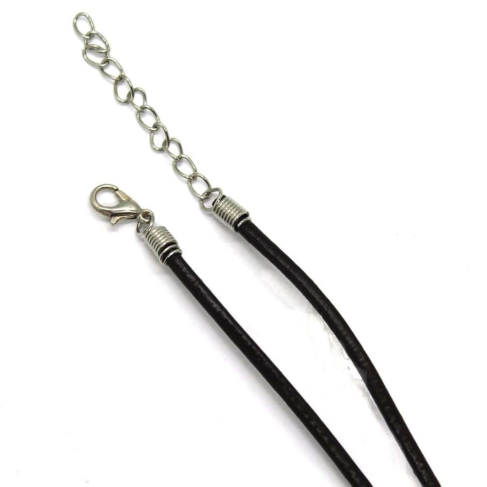 Cord, Leather Cord Necklace, Black,18 inches L, Available in 2mm