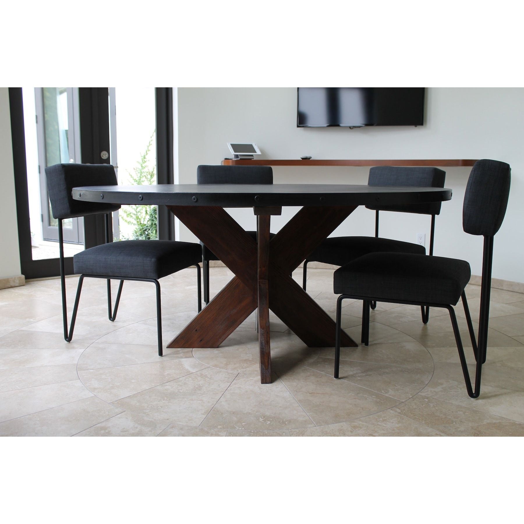 metal dining room table base