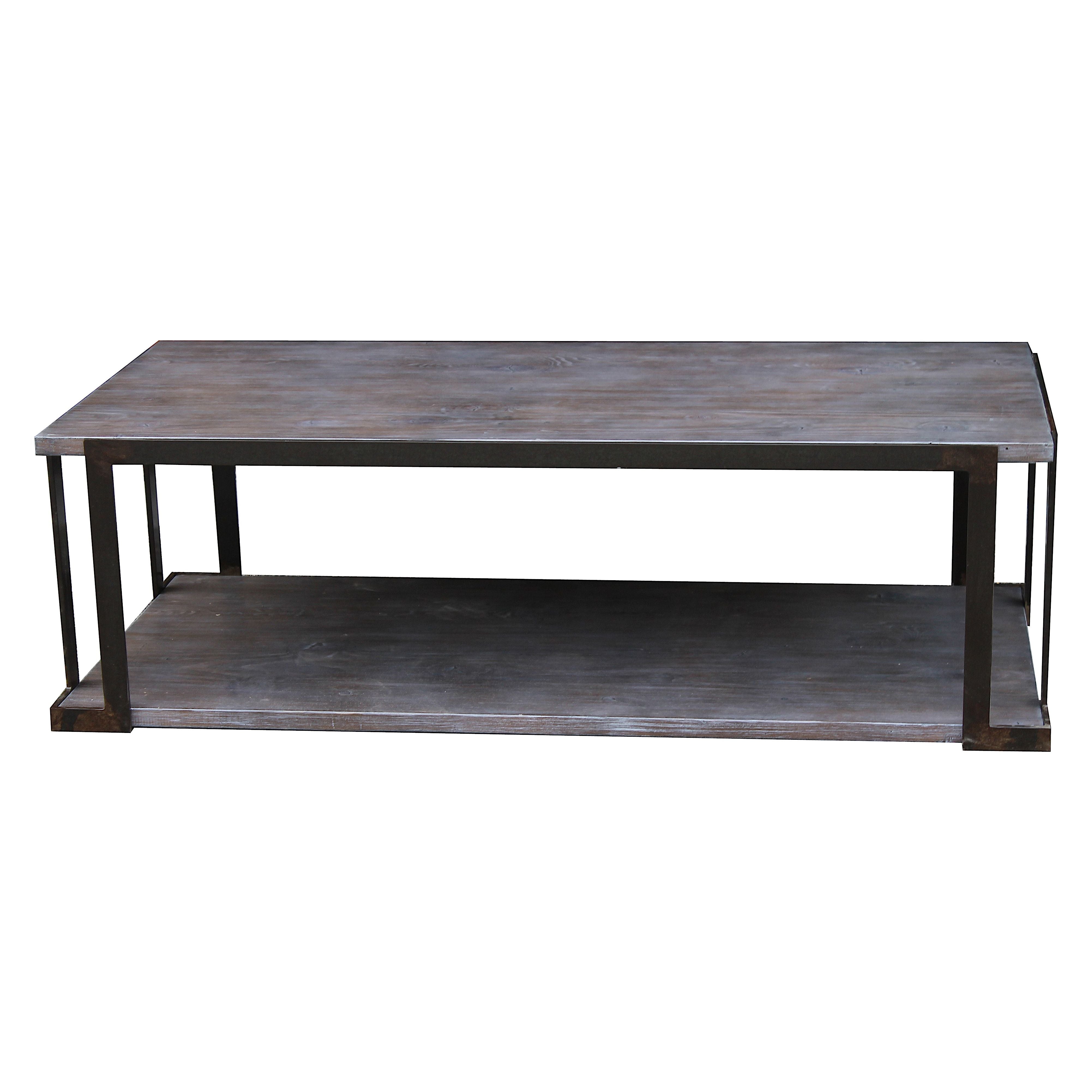 Chicago Industrial Steel And Cement Coffee Table Custom Built In Los Angeles