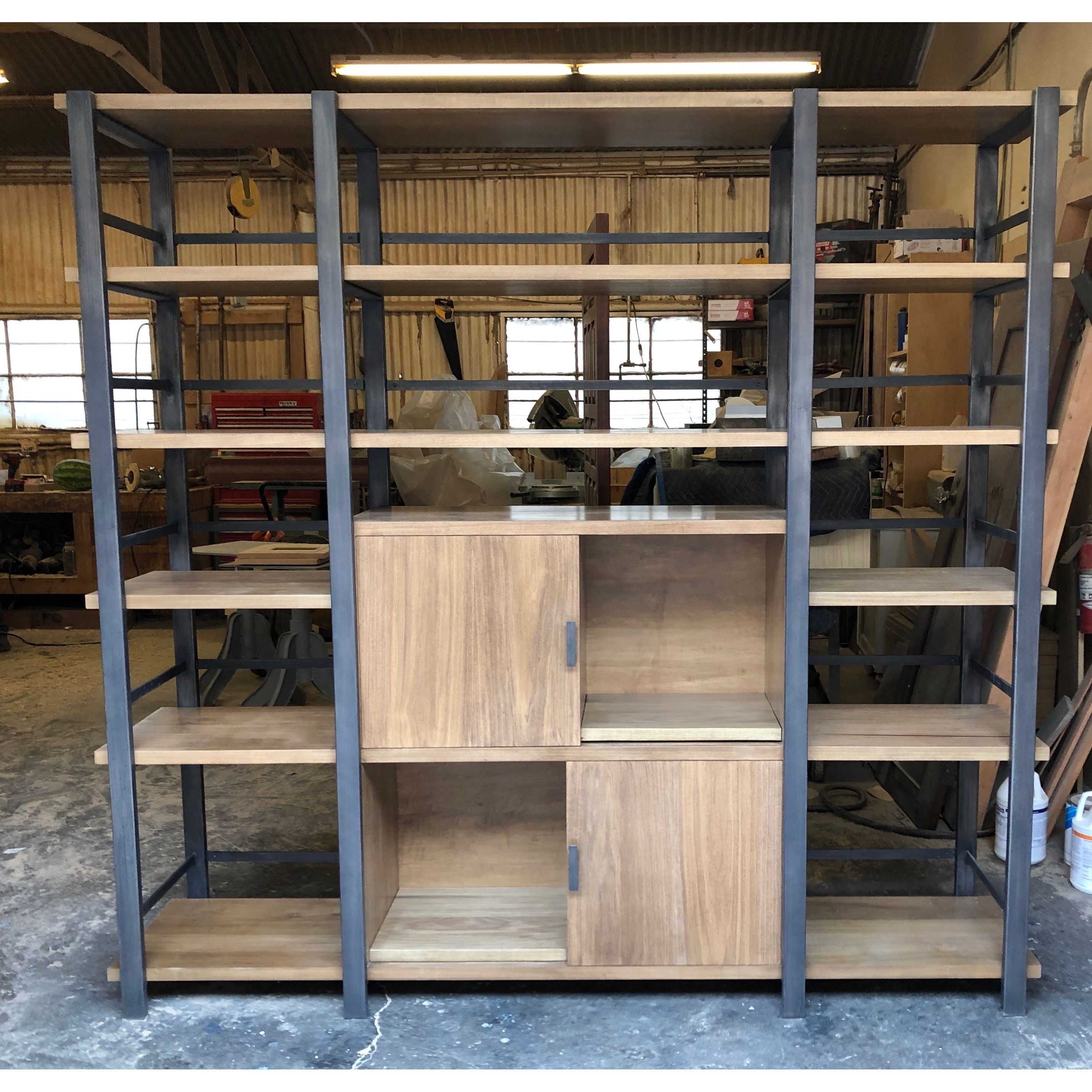 Custom Industrial Style Bookcases Wall Units Mortisetenon ?v=1547791411