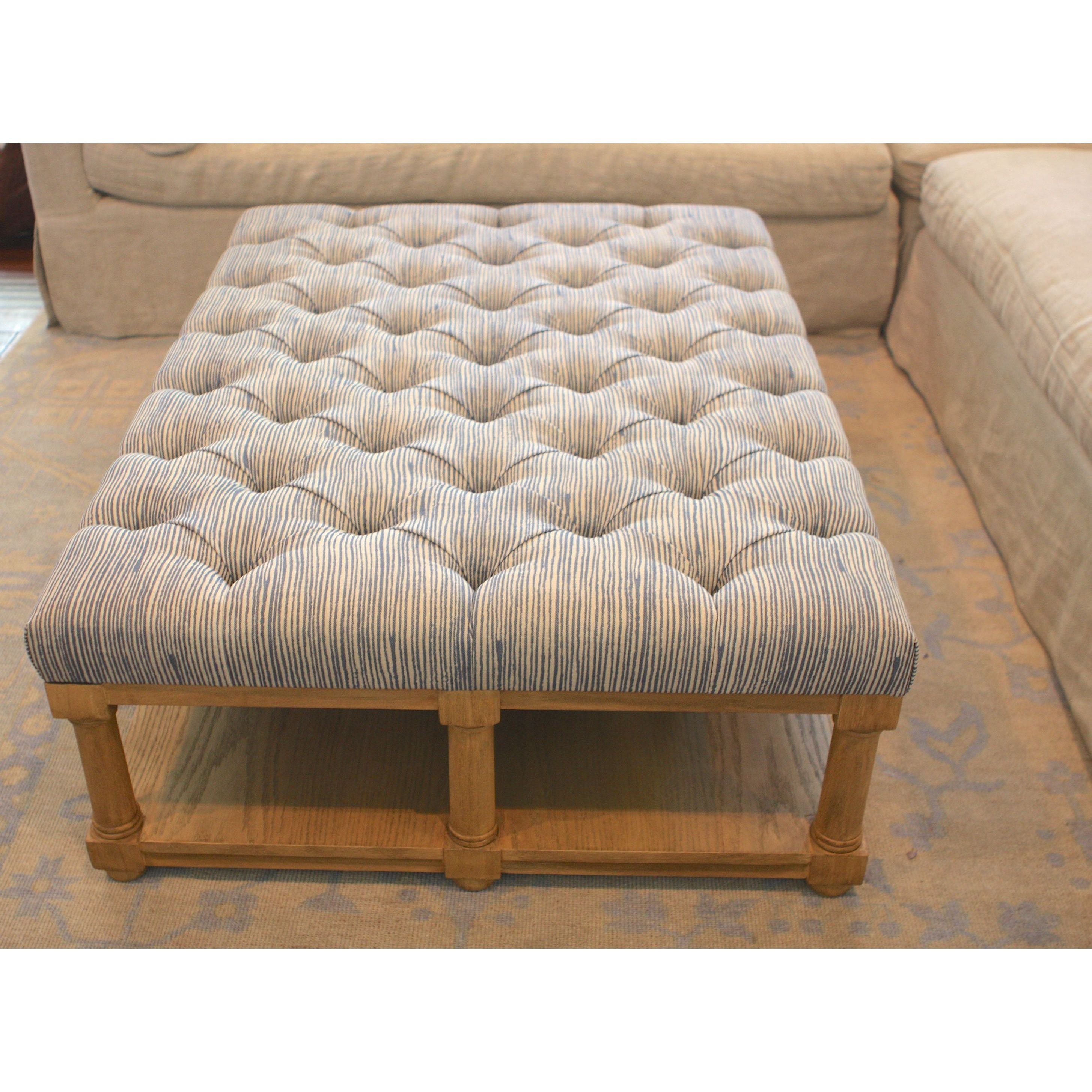 Custom Tufted Ottoman Coffee Table – Mortise & Tenon