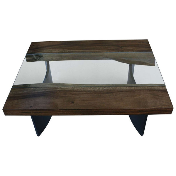 Live Edge Modern Industrial Coffee Table – Mortise & Tenon