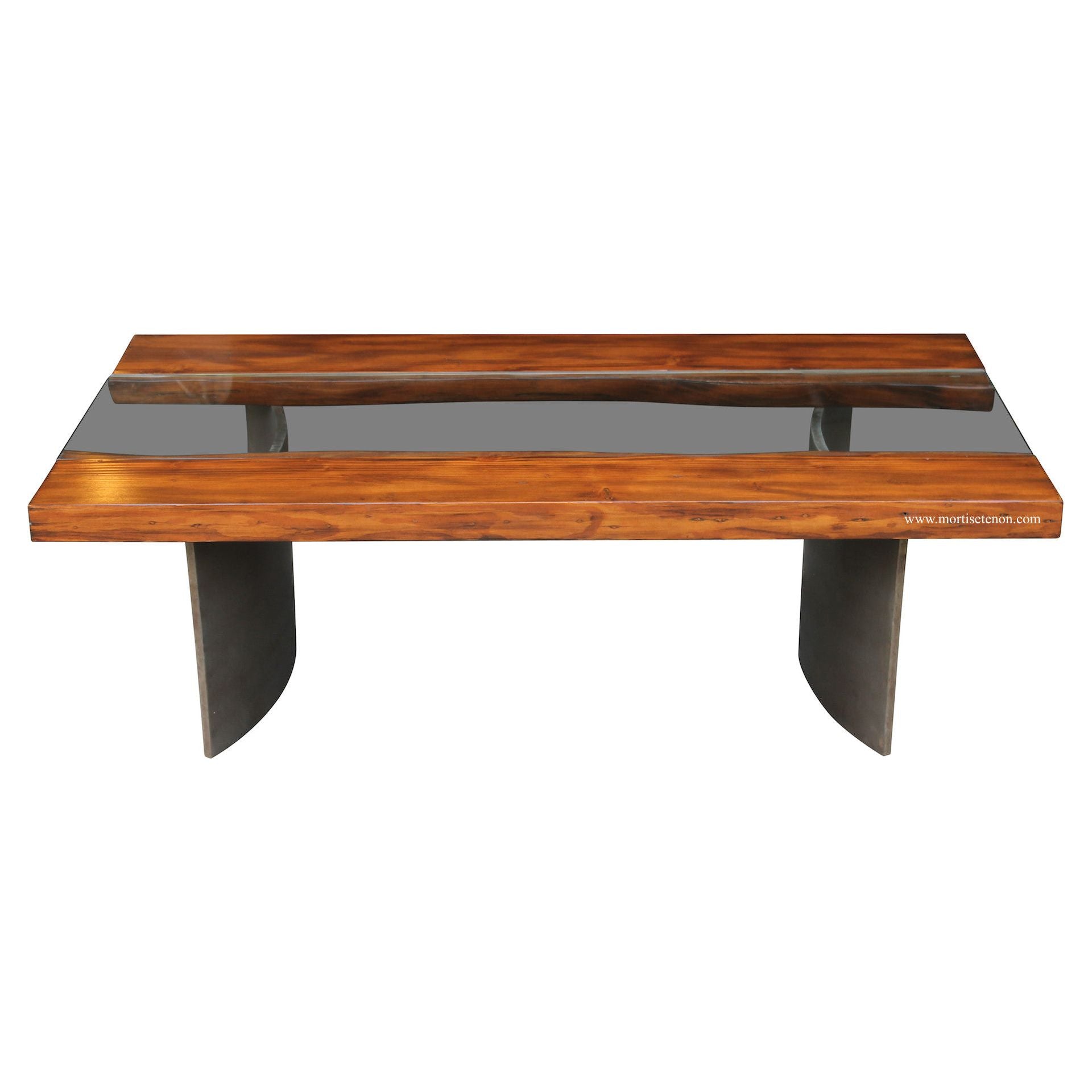 live edge coffee table metal legs