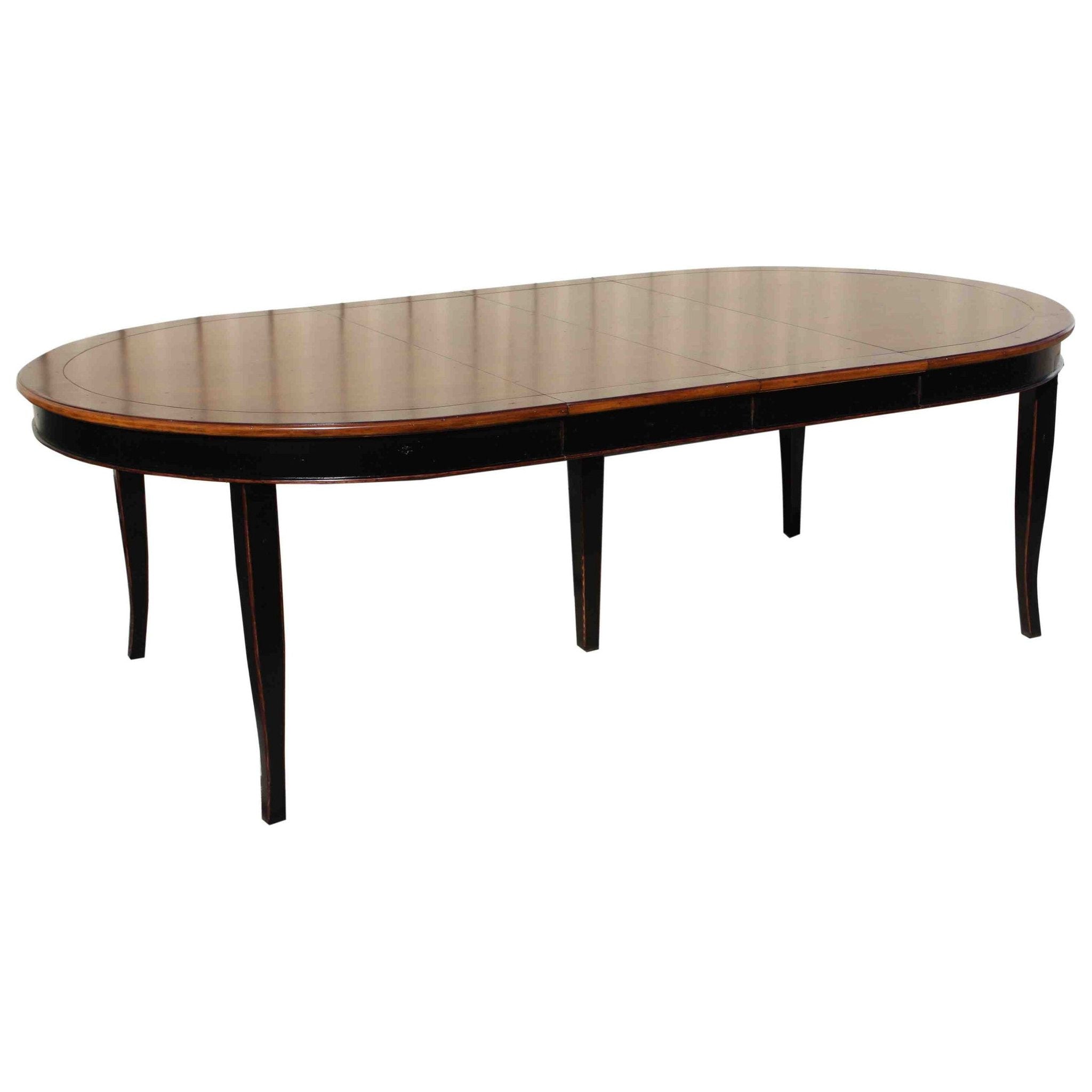 French Country Oval Dining Room Table Curved Legs