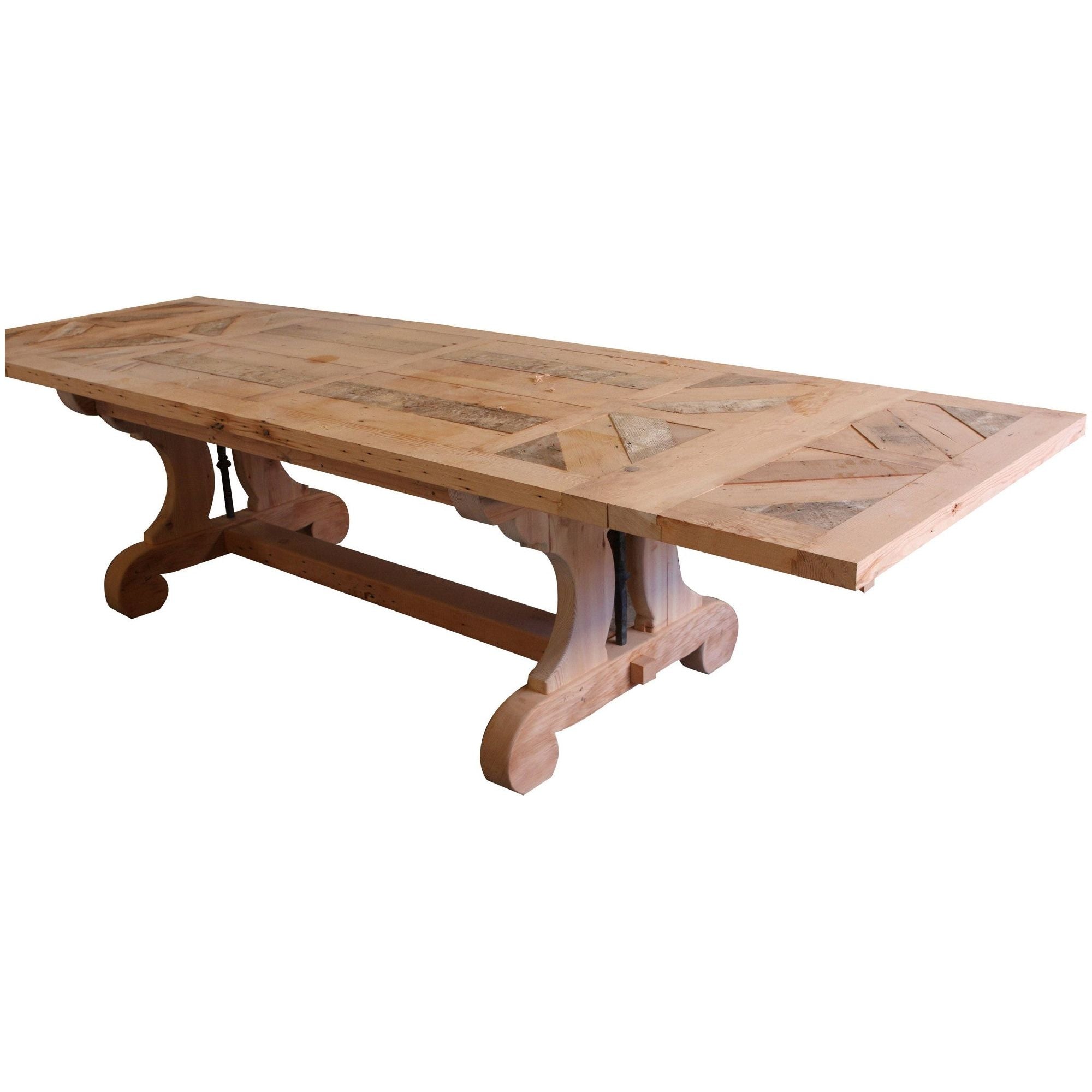 Herringbone Designed Table Top - Mortise & Tenon