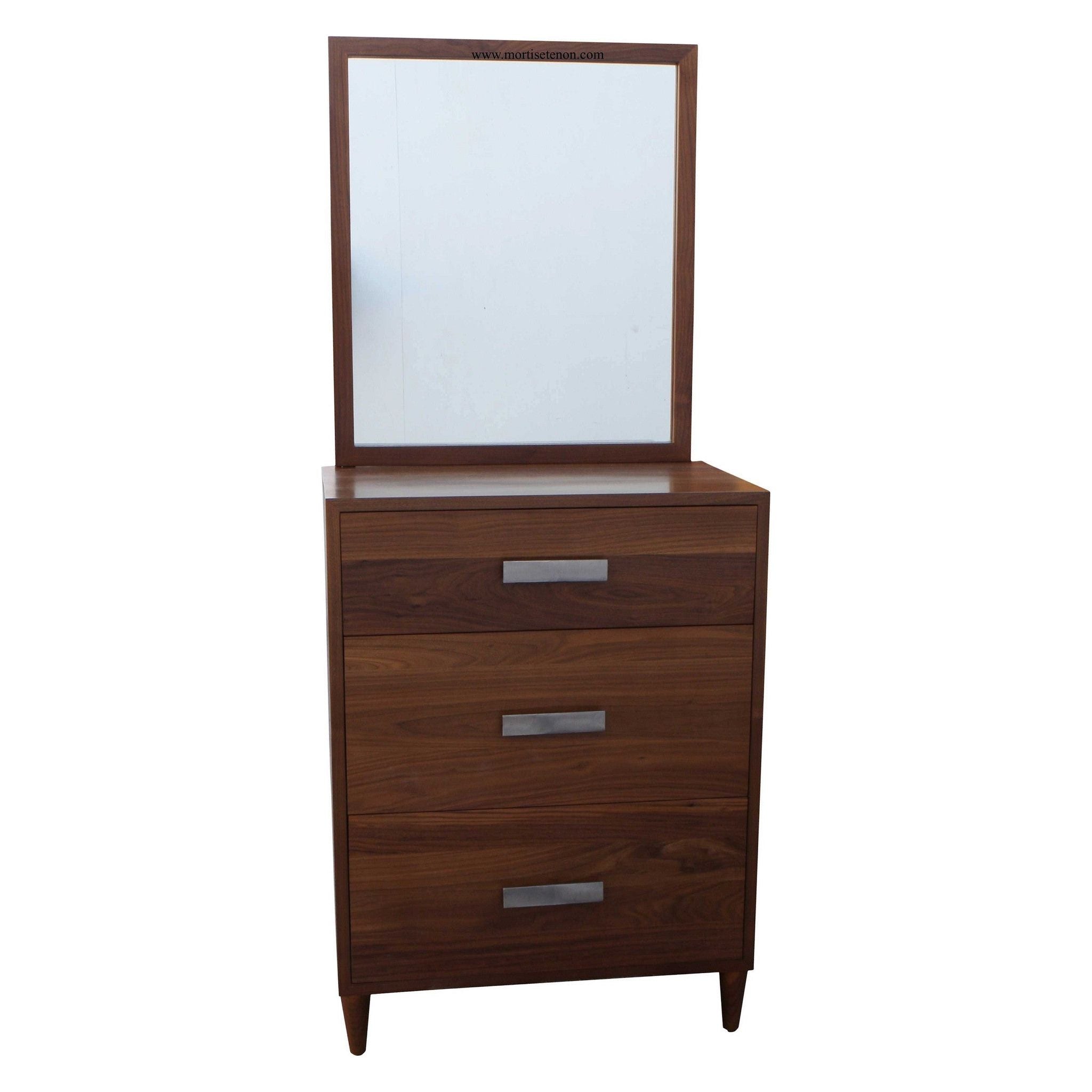 Mid Century Modern Dresser Built In Solid Walnut Mortise Tenon